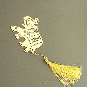 Bookmark Indian Design metal cutting- Elephant